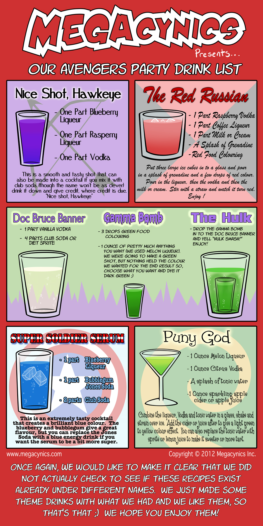 MegaCynics: Avengers Drink List (Sep 28, 2012)