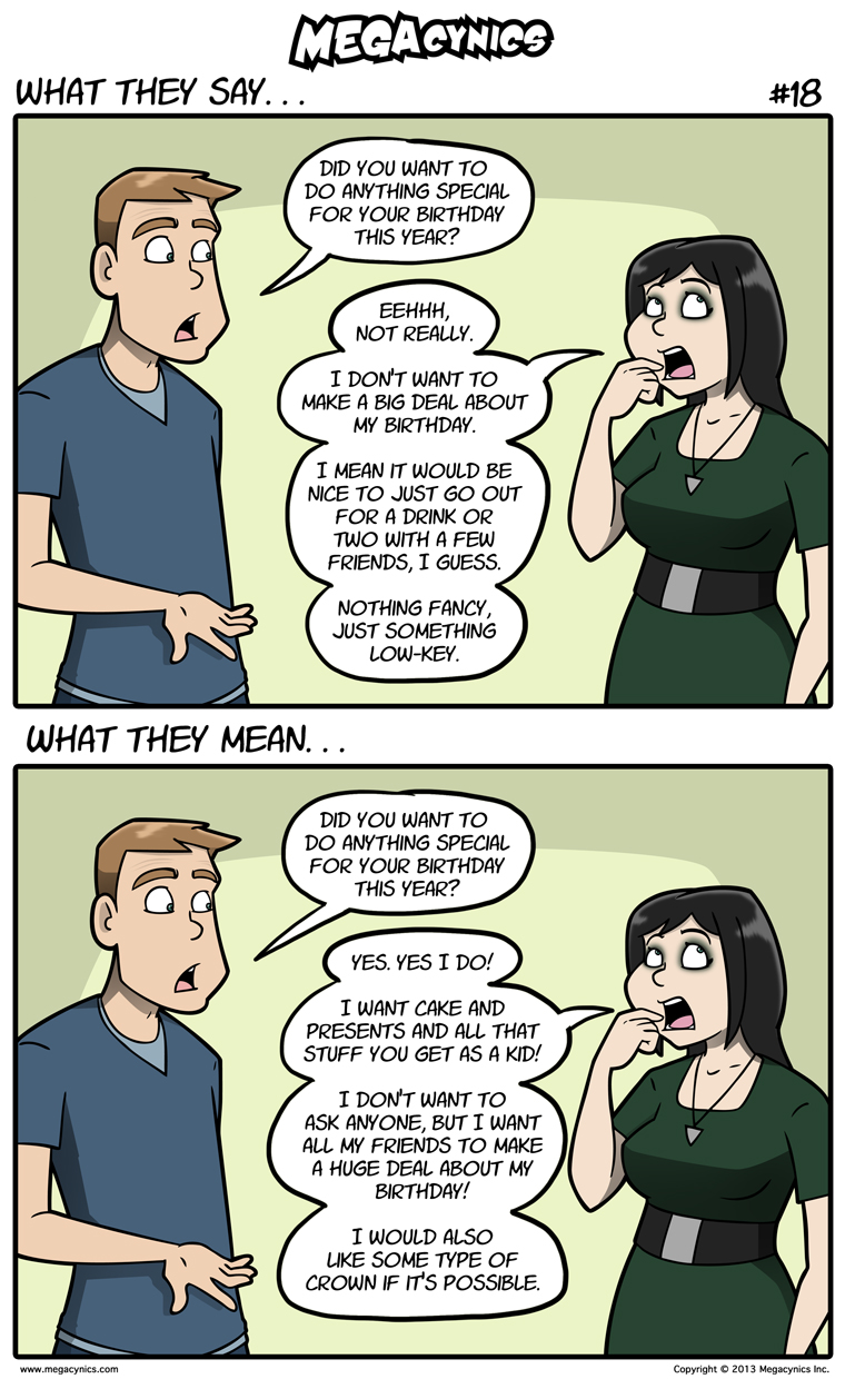 MegaCynics: What They Say #18 (Dec 2, 2013)