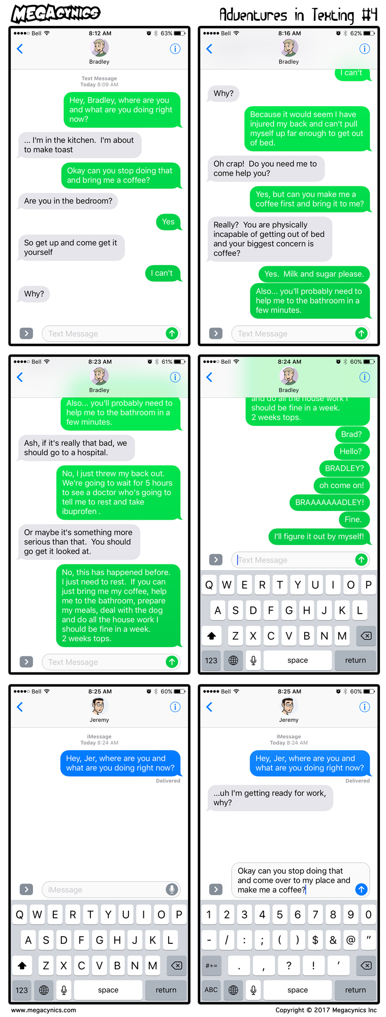 MegaCynics: Adventures in Texting #4 (Jan 20, 2017)